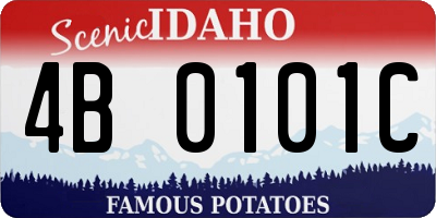 ID license plate 4B0101C