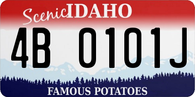 ID license plate 4B0101J