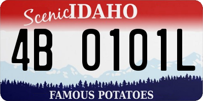 ID license plate 4B0101L