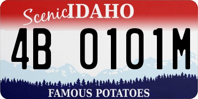ID license plate 4B0101M