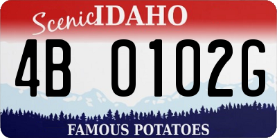 ID license plate 4B0102G