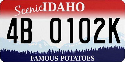 ID license plate 4B0102K