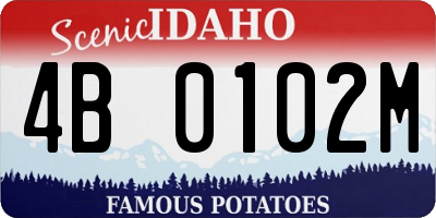 ID license plate 4B0102M