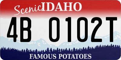 ID license plate 4B0102T