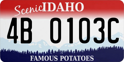 ID license plate 4B0103C
