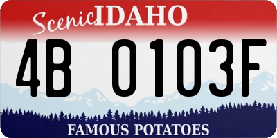 ID license plate 4B0103F