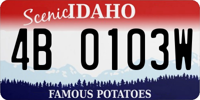 ID license plate 4B0103W