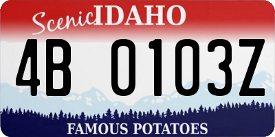 ID license plate 4B0103Z