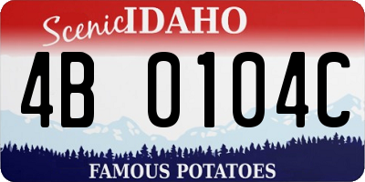 ID license plate 4B0104C