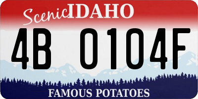 ID license plate 4B0104F