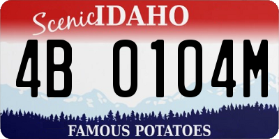 ID license plate 4B0104M