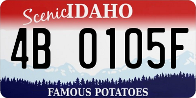 ID license plate 4B0105F
