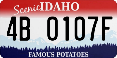 ID license plate 4B0107F