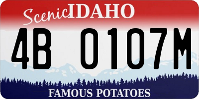ID license plate 4B0107M