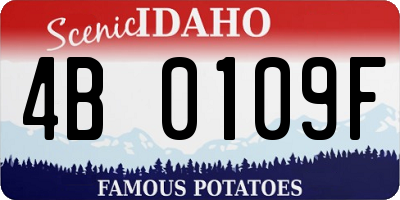 ID license plate 4B0109F