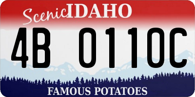 ID license plate 4B0110C