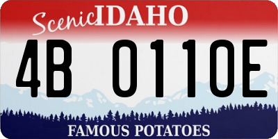 ID license plate 4B0110E
