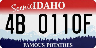 ID license plate 4B0110F