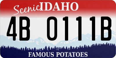 ID license plate 4B0111B
