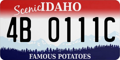 ID license plate 4B0111C