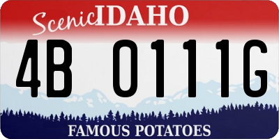 ID license plate 4B0111G