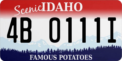 ID license plate 4B0111I