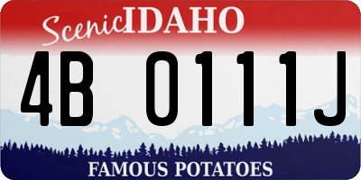 ID license plate 4B0111J