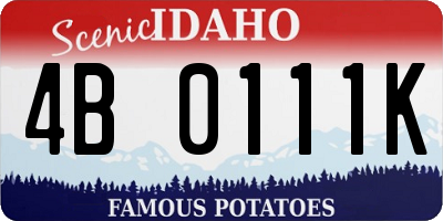ID license plate 4B0111K