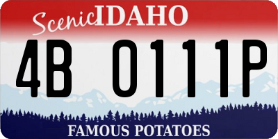 ID license plate 4B0111P