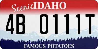 ID license plate 4B0111T