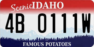ID license plate 4B0111W