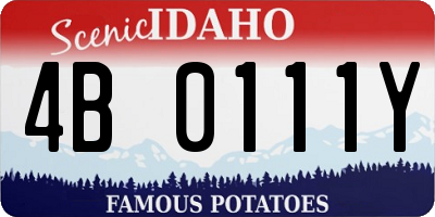 ID license plate 4B0111Y