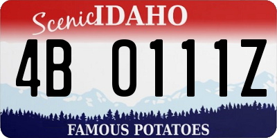 ID license plate 4B0111Z