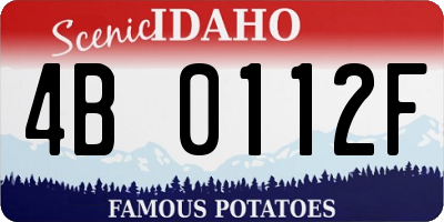 ID license plate 4B0112F