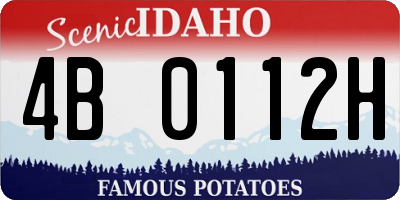 ID license plate 4B0112H