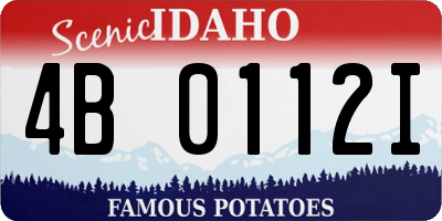 ID license plate 4B0112I