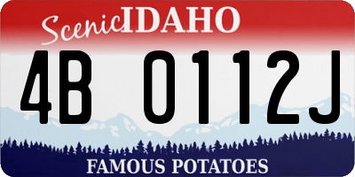 ID license plate 4B0112J