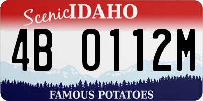 ID license plate 4B0112M
