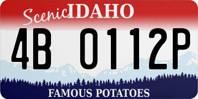 ID license plate 4B0112P