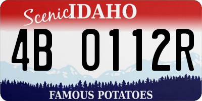 ID license plate 4B0112R