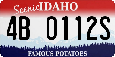 ID license plate 4B0112S