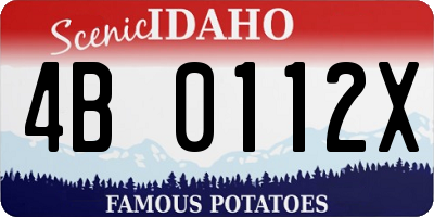 ID license plate 4B0112X