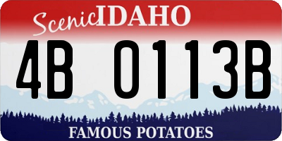 ID license plate 4B0113B