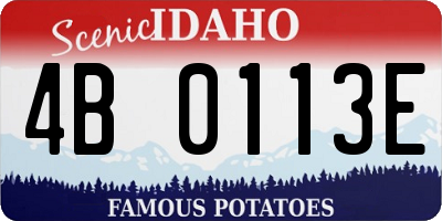 ID license plate 4B0113E