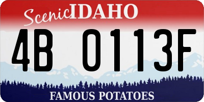 ID license plate 4B0113F