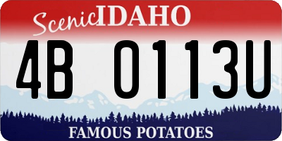 ID license plate 4B0113U