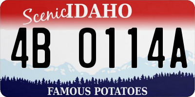 ID license plate 4B0114A