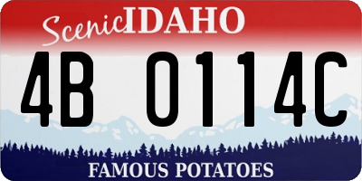 ID license plate 4B0114C