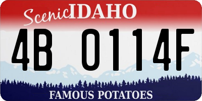 ID license plate 4B0114F
