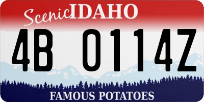 ID license plate 4B0114Z